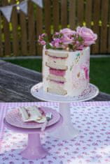 Isabelle Rose Melamín etahérový podnos na tortu na nohe ružový 27 cm