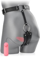 XSARA Kožené pásy tanga s análním kolíkem pro ženy i pro muže - 64578390