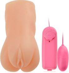 XSARA Úzká vagína - uzoučká štěrbinka - masturbátor s vibračním vajíčkem - 73180681