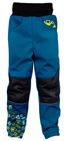 WAMU chlapčenské zateplené softshellové nohavice - Bager