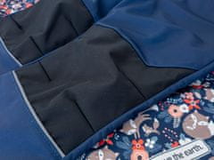 WAMU dívčí zateplené softshellové kalhoty - Lišky tmavo modrá 140/146
