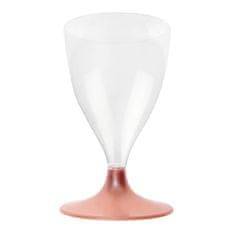 Santex Plastové poháre na víno ružovo-zlaté 10ks 200ml