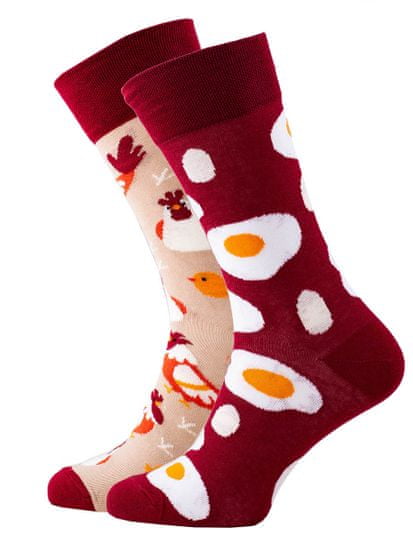 Many Mornings Pánske farebné ponožky Egg and Chicken