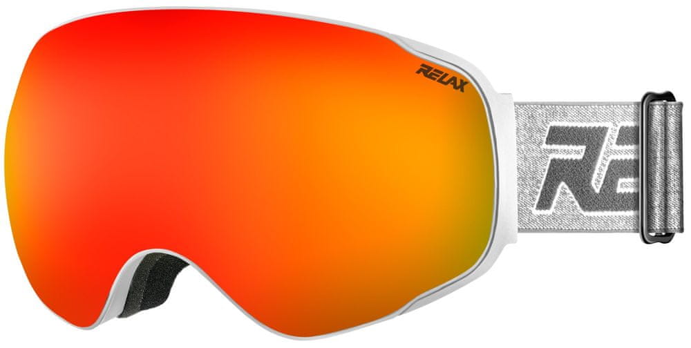Relax lyžiarske okuliare Slope, biela, oranžový zorník