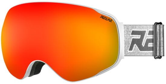 Relax lyžiarske okuliare Slope, biela, oranžový zorník