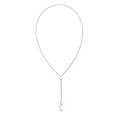 Calvin Klein Moderný oceľový náhrdelník s posuvným zapínaním Sculptured Drops 35000086