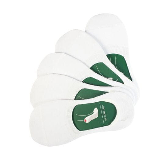 commshop 6x Neviditeľné bambusové ponožky - skryté ťapky bielej veľkosť 43-46
