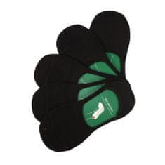 commshop 3x Neviditeľné bambusové ponožky - skryté ťapky čiernej veľkosť 43-46