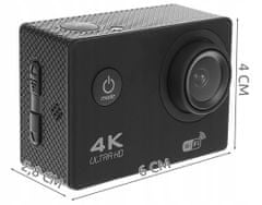 commshop ULTRA HD Kamera 4K, Wifi 32GB čierna