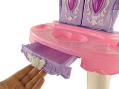 Luxma Toaletný stolík pre dievča s prútikovým mp3 sušičom09