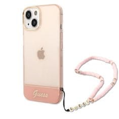 Guess Kryt na mobil Camera Outline Translucent na Apple iPhone 14 - růžový