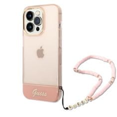 Guess Kryt na mobil Camera Outline Translucent na Apple iPhone 14 Pro - růžový