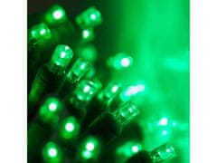 commshop Vnútorná LED vianočná reťaz - zelená, 10m, 100 LED