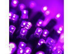 commshop Vonkajšia LED vianočná reťaz - fialová, 10m, 100 LED