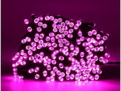 commshop Vonkajšia LED vianočná reťaz - ružová, 100m, 1000 LED