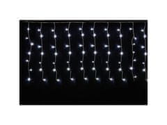 commshop Vnútorný LED vianočný záves - studená biela, 3m, 192 LED, stále svietiaca, so zábleskami