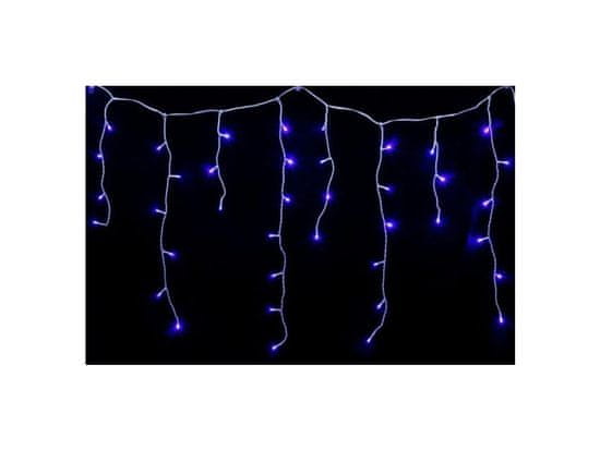 commshop Vonkajší LED vianočný záves - modrá, so zábleskami, prepojovateľné, rôzne dĺžky na výber Dĺžka osvetliteľnej časti + dĺžka prívodného kábla a počet LED: 10m+5m, 310 LED