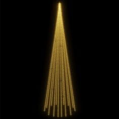 Vidaxl Vianočný stromček na stožiar teplé biele svetlo 1134 LED 800 cm