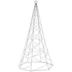 Vidaxl Vianočný stromček na tyč 200 farbených LED 200 cm