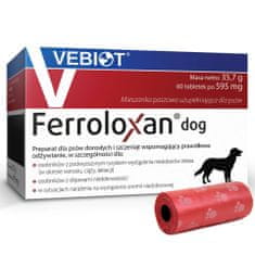 VEBIOT Vitamíny, doplnky pre psov Ferroloxan pes 60 tabliet + sáčky na výkaly