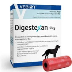 VEBIOT Vitamíny, doplnky pre psov Digestexan dog 60 kapsúl + sáčky na výkaly