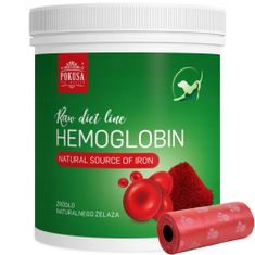 Pokusa Vitamíny, doplnky pre psov a mačky RawDietLine Hemoglobin 200g + sáčky na výkaly
