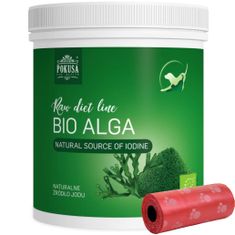 Pokusa Vitamíny, doplnky pre psov a mačky RawDietLine BIO Alga 350g + sáčky na výkaly