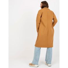 Och Bella Dámsky kabát jednoradový oversize OCH BELLA hnedý TW-PL-BI-7298-1.15_391066 Univerzálne