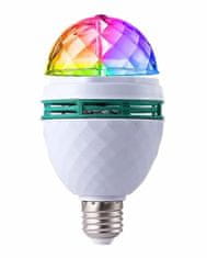 GGV  LED Disko žiarovka E27 3W RGB + redukcia