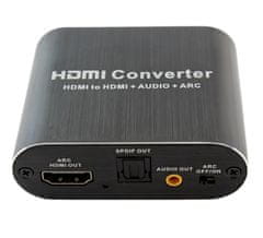 APT  AK330 Kompaktný rozbočovač zvuku HDMI to HDMI + Audio + ARC