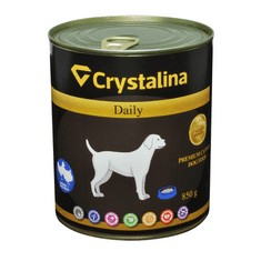Crystalina Daily canned dog food - konzerva z morčacieho a kuracieho mäso 850g