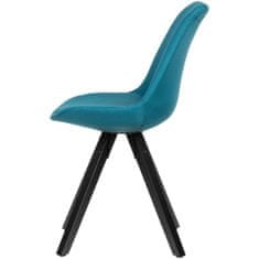 Bruxxi Jedálenská stolička Kelly (SET 2 ks), textil, modrá