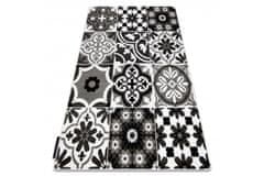 Dywany Lusczów Kusový koberec ALTER Porto kvety sivý, velikost 160x220