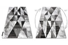 Dywany Lusczów Kusový koberec ALTER Nano trojuholníky, sivý, velikost 160x220