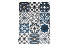 Dywany Lusczów Kusový koberec ALTER Porto kvety modrý, velikost 140x190
