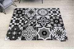 Dywany Lusczów Kusový koberec ALTER Porto kvety sivý, velikost 160x220