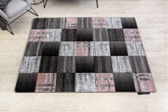 Dywany Lusczów Kusový koberec ALTER Siena štvorce mriežka sivý, velikost 280x370