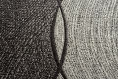 Dywany Lusczów Kusový koberec FEEL Waves sivý, velikost 140x190