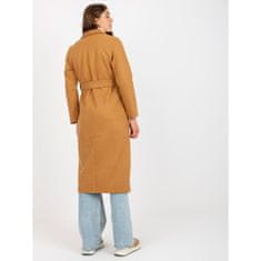Och Bella Dámsky kabát so zaväzovaním OCH BELLA hnedý TW-PL-BI-5312.32_391252 Univerzálne