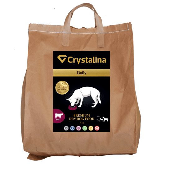 Crystalina Dry dog food 4kg - granule pre stredné a veľké plemená