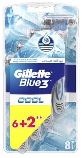 Gillette Blue3 pohotové žiletky 6+2 ks
