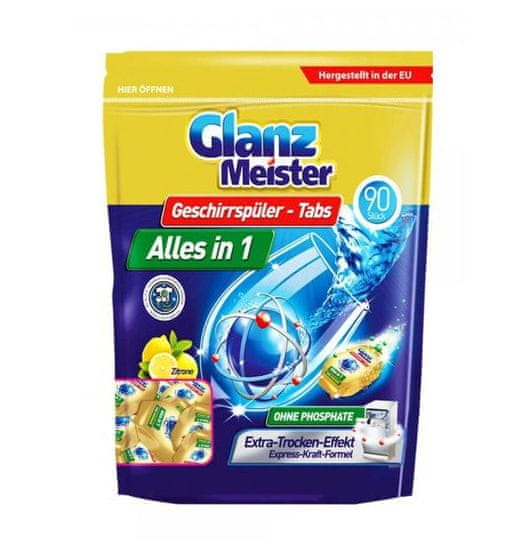 Clovin Germany GmbH Glanz Meister tablety do umývačky Alles in 1 - 90 ks