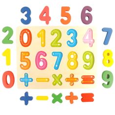 Luxma Puzzle drevené triediace bloky čísel farby 1003