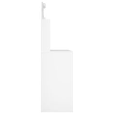 Vidaxl Toaletný stolík so LED biely 96x40x142 cm