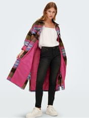 ONLY Dámsky kabát ONLDENISE Regular fit 15270598 Beetroot Purple Victoria Blue (Veľkosť M)