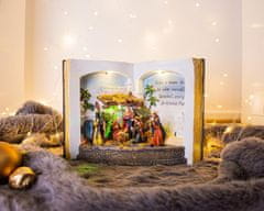 MAGIC HOME Betlehem v knihe, 3 LED, farebná
