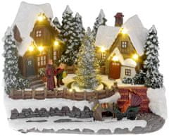 MAGIC HOME Vianočná dedina, LED, 3xAA, interiér