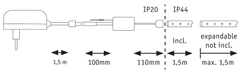 Paulmann PAULMANN MaxLED 250 LED Strip Smart Home Zigbee s krytím základná sada 1,5m IP44 6W 30LEDs/m meniteľná biela 24VA 78868