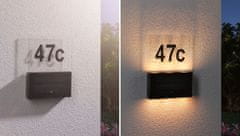 Paulmann PAULMANN Solárne LED domové číslo a svietidlo Neda pohybové čidlo neláka hmyz IP44 2200K antracit 94725