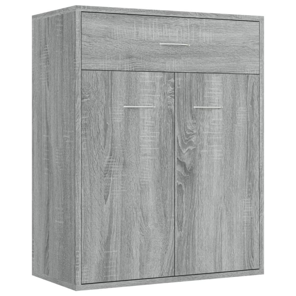 Vidaxl Komoda sivý dub sonoma 60x30x75 cm spracované drevo